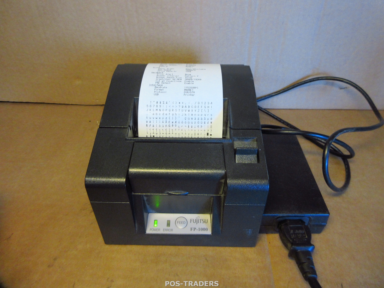 Fujitsu FP-1000 USB Thermal 80mm Ticket Receipt POS Printer Black - TESTED OK