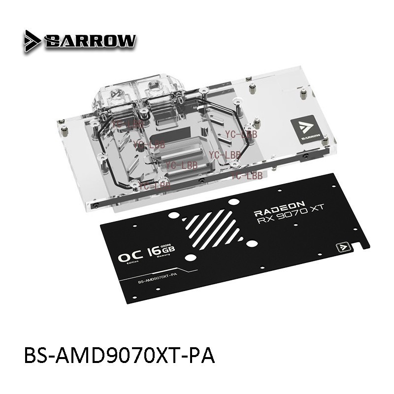 Barrow GPU Water Block For Asrock Radeon RX 9070 XT Taichi 16GB Graphics Card