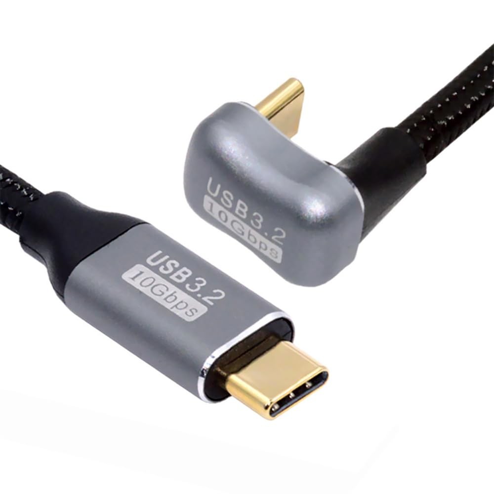 NFHK Opposite U Shape Back Angled USB-C USB 3.1 Type C Male to 100CM
