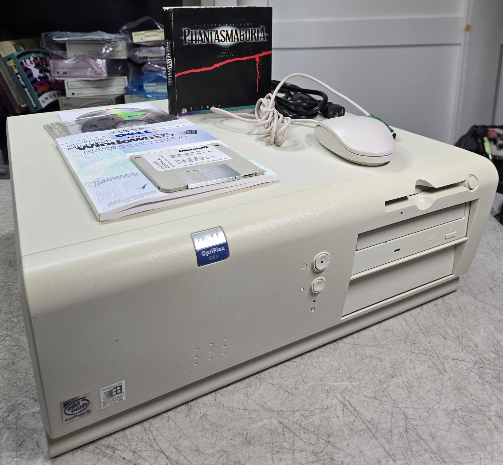 Windows 95 DOS Retro Gaming Computer PII CPU 4MB AGP ISA Sound + Phantasmagoria