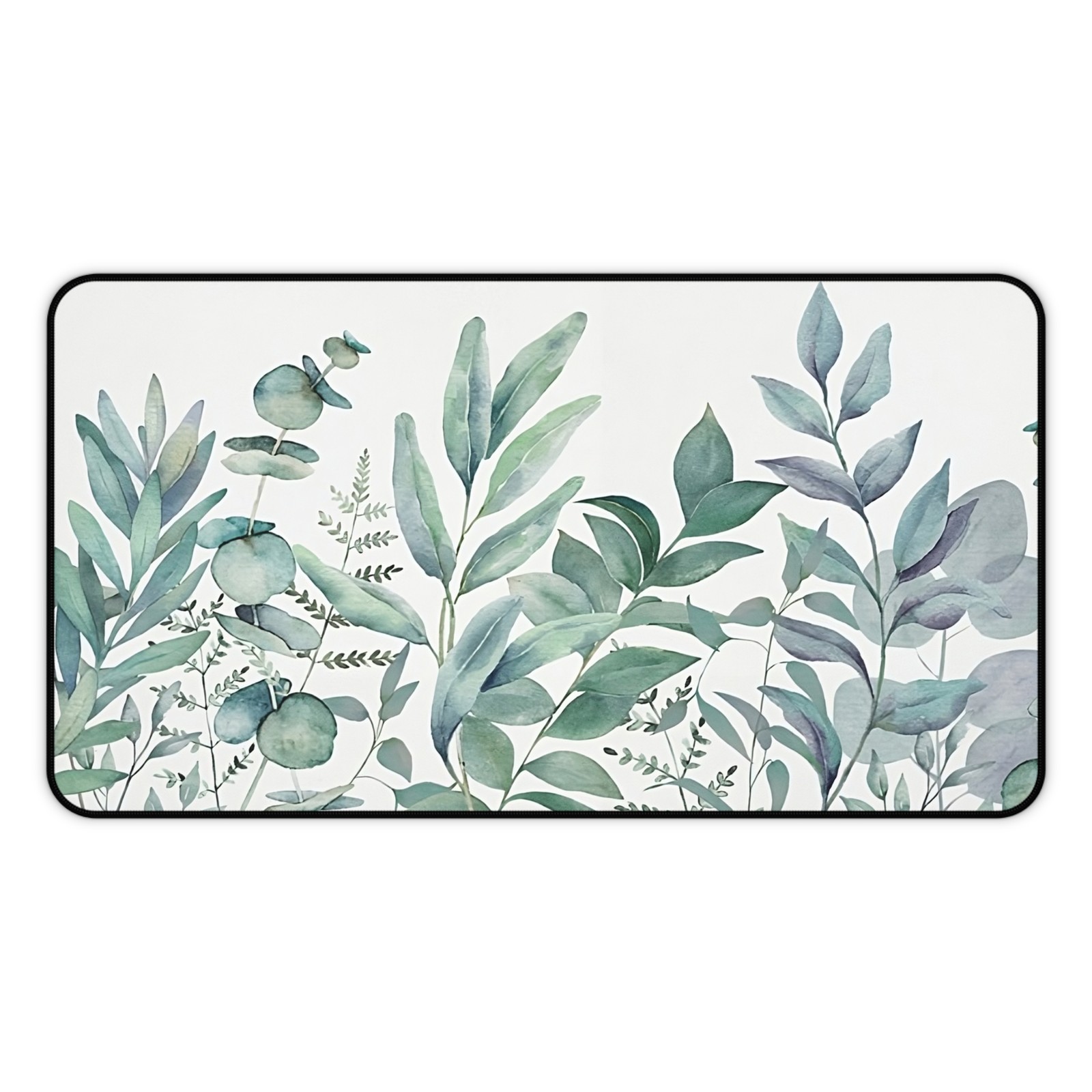 Botanical Plant Desk Mat, Green Leaf Extended Gaming Mouse Pad XXL Large