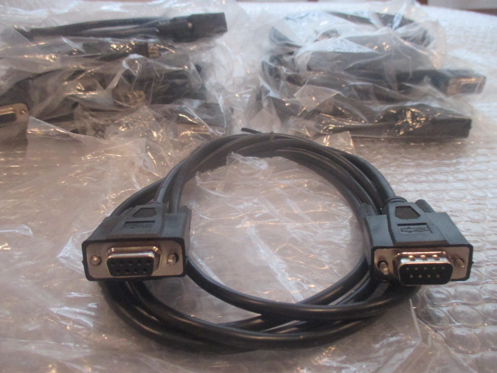 LOT 10 6FT DB9 9 Pin to RS232 Serial Null Modem Male to Female Extension Cable