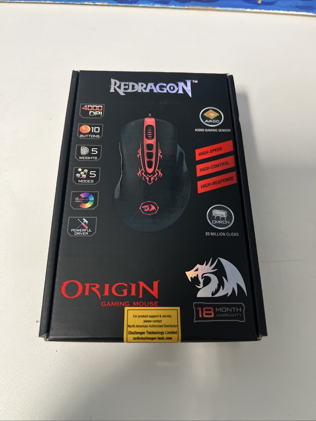 Redragon Origin M903 Wired USB RGB Gaming Mouse | 4000 DPI | 8 Buttons