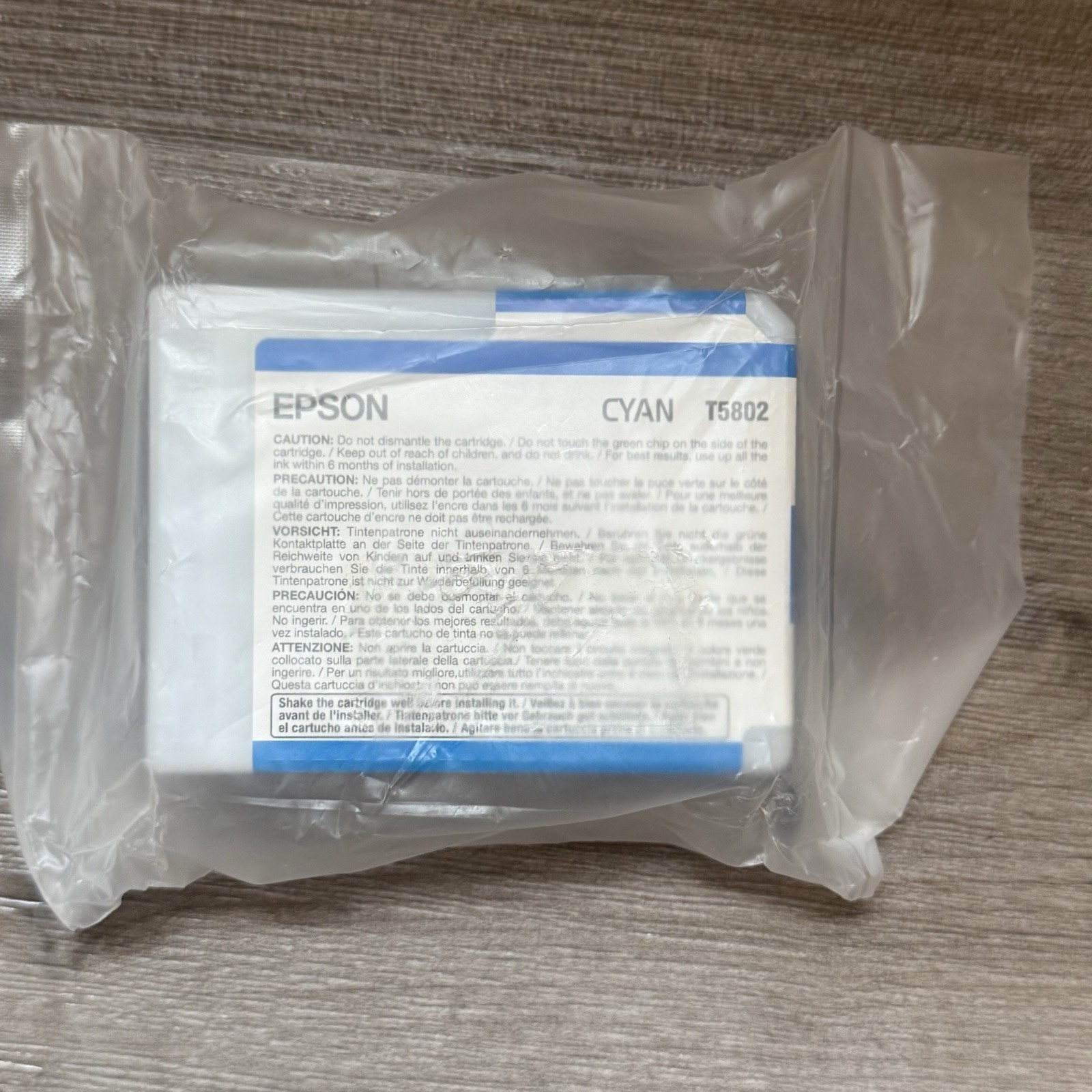 2015 New Genuine Epson T5802 Cyan Ink Cartridge Stylus Pro 3800/3880