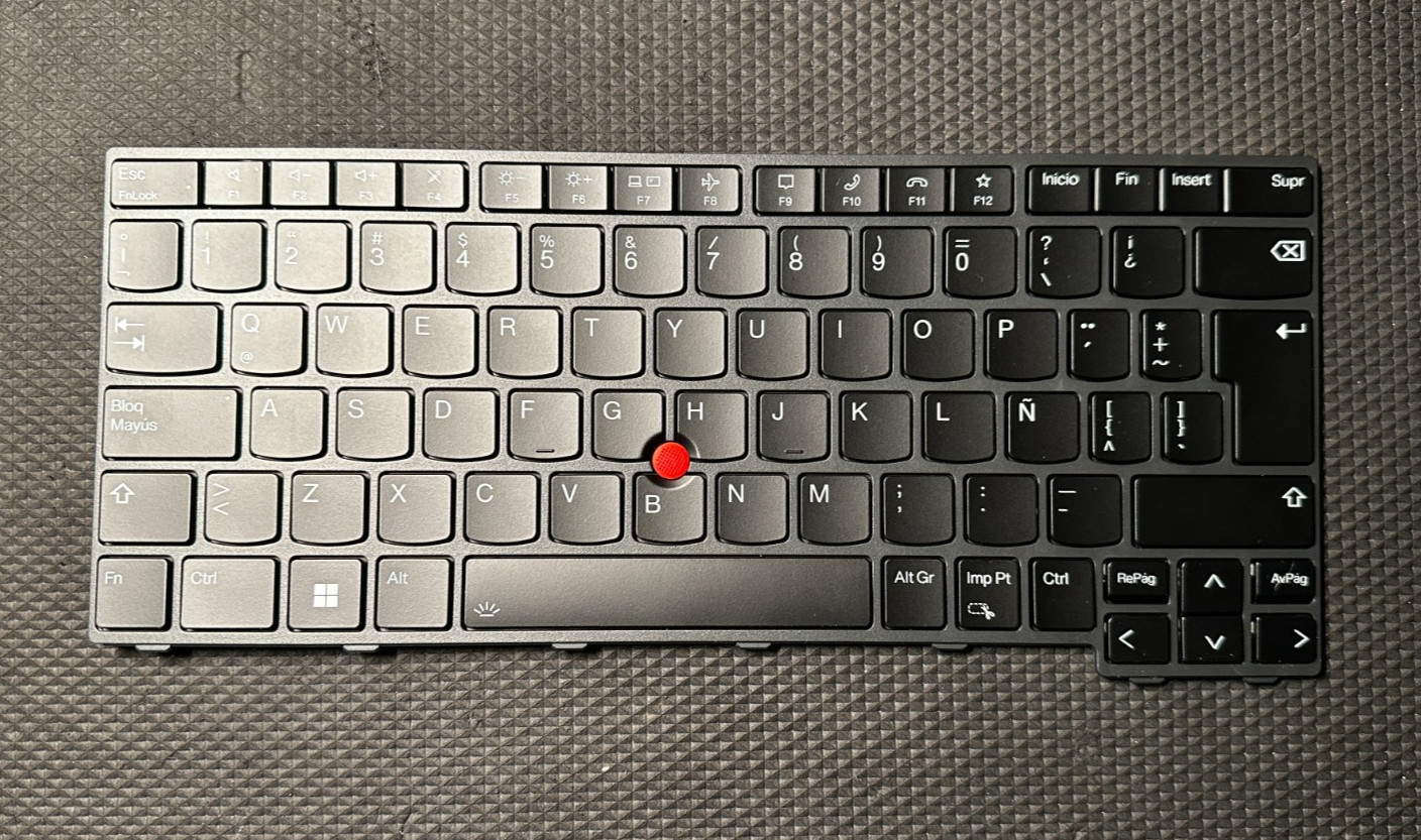 Lenovo ThinkPad T14 Gen 3/4 Spanish Keyboard FRU 6N21D68237 OEM w/ TrackPoint