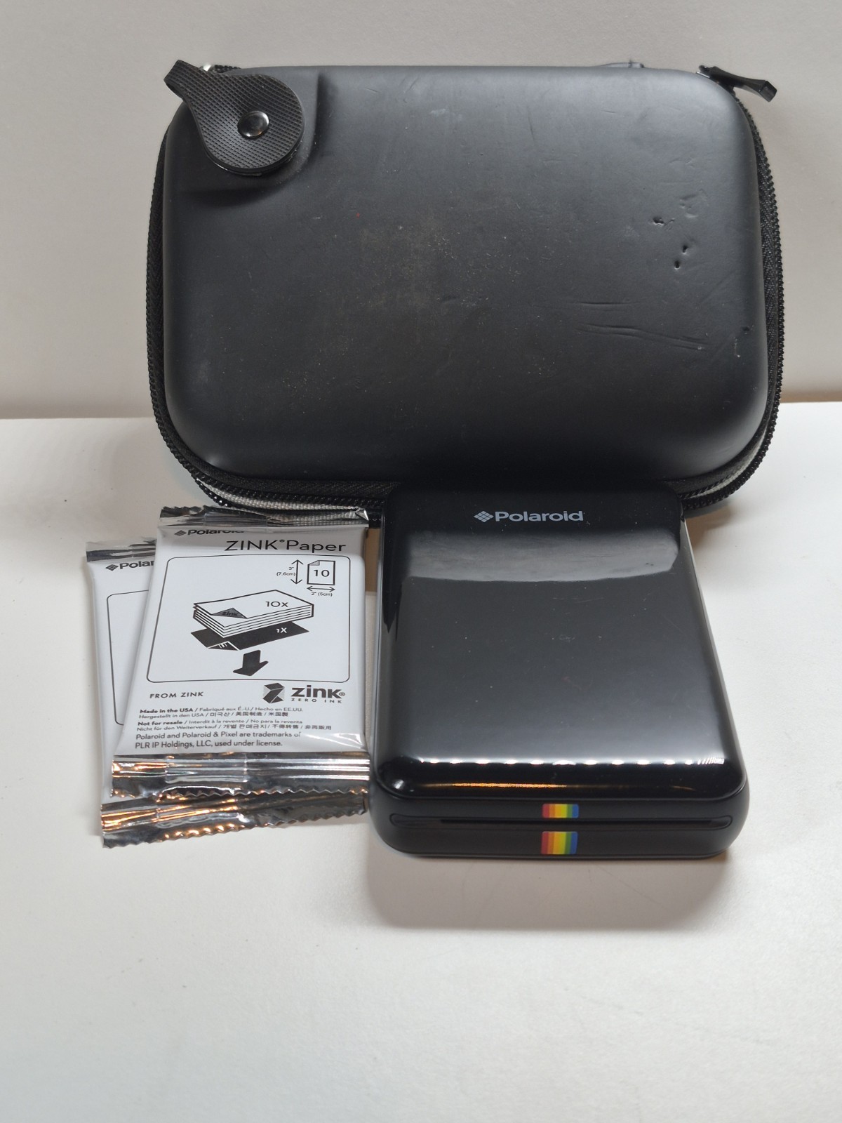 Polaroid POLMP01B Mobile Printer - Black (Includes Zink Paper 10 Pack X4
