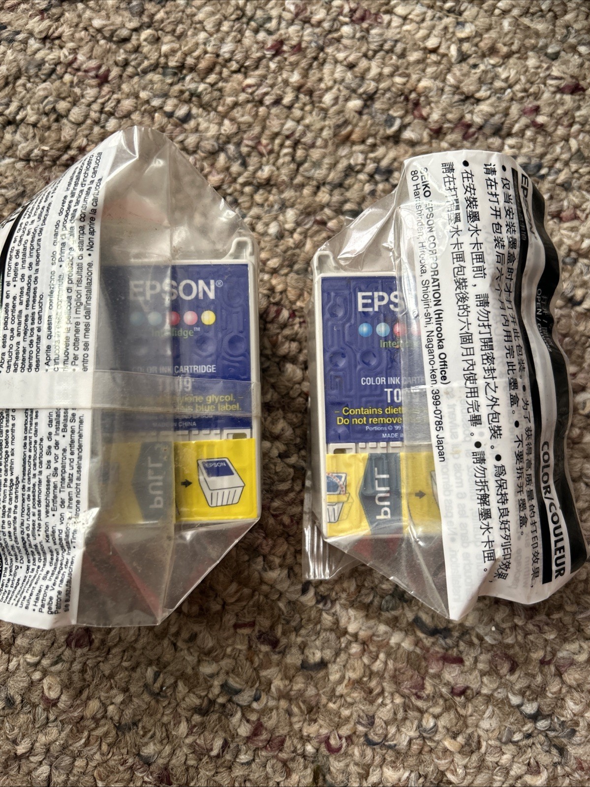 New Genuine Epson T009 Color 2PK Ink Cartridges Bag