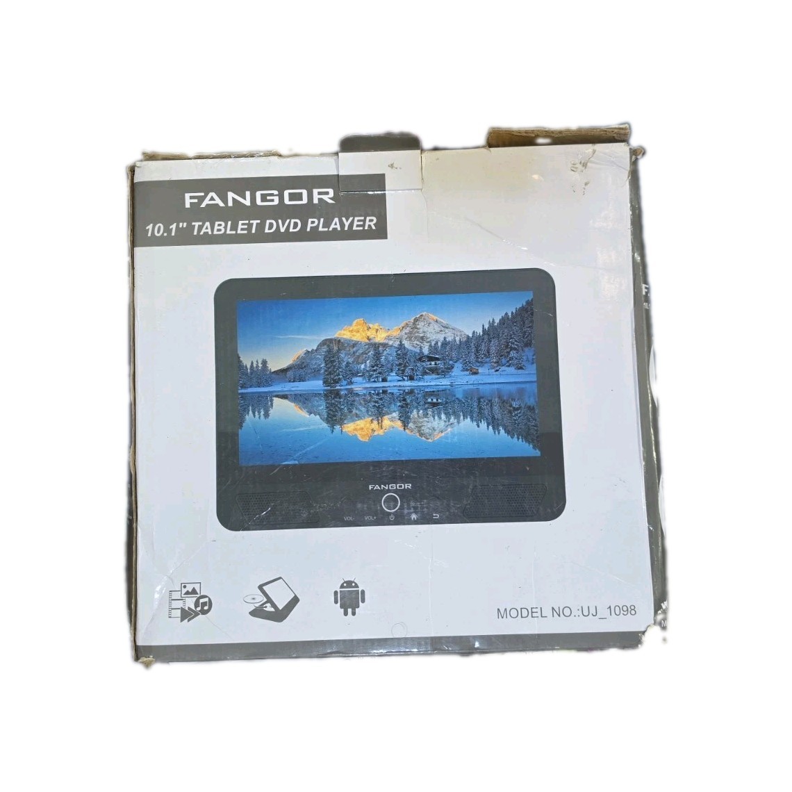 Fangor 10.1" Tablet Portable DVD Player Combo Android WiFi New Open Box