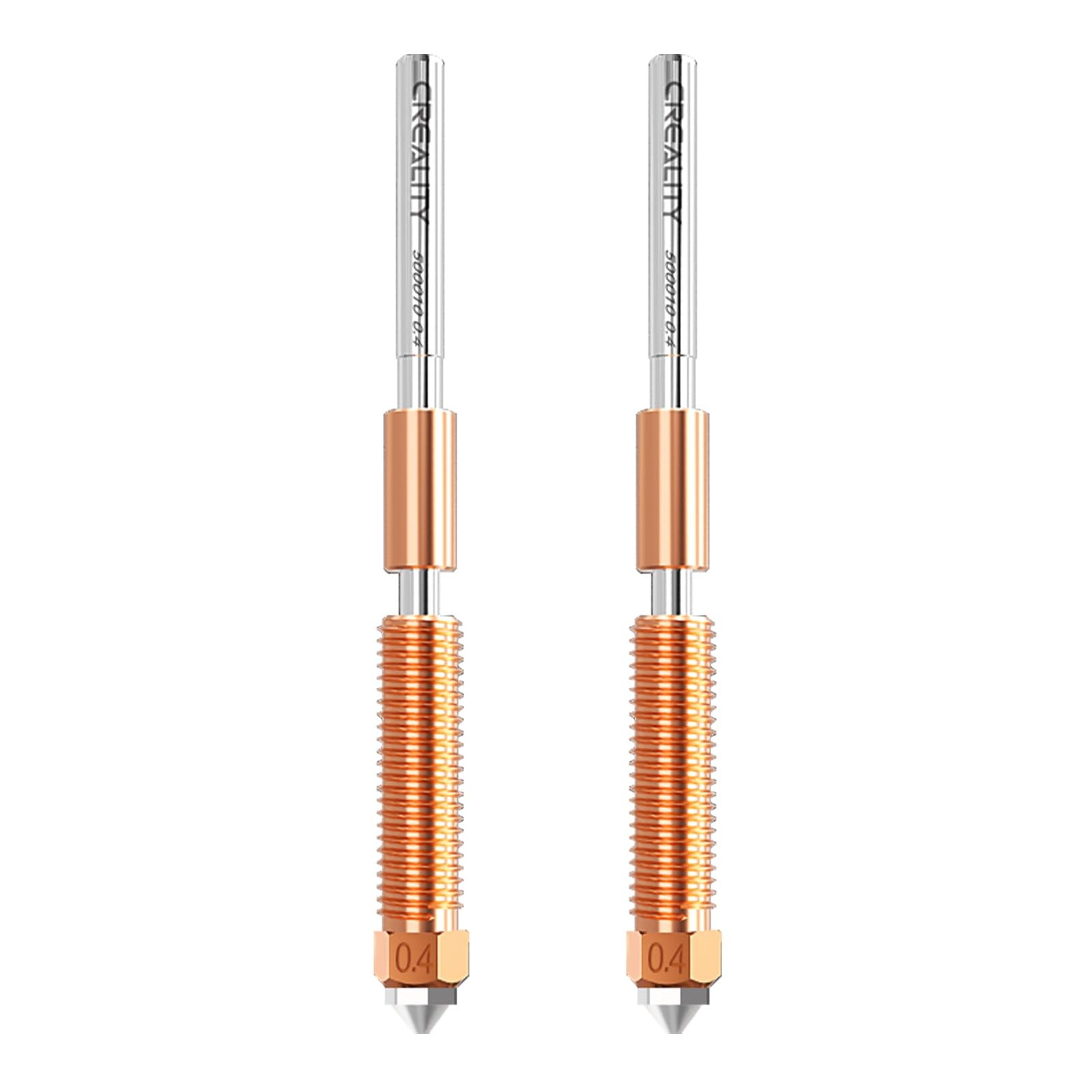 3D Printer Nozzle Kit 2PCS 0.4mm Quick-Swap Copper Hardened Steel for K1C/ K1