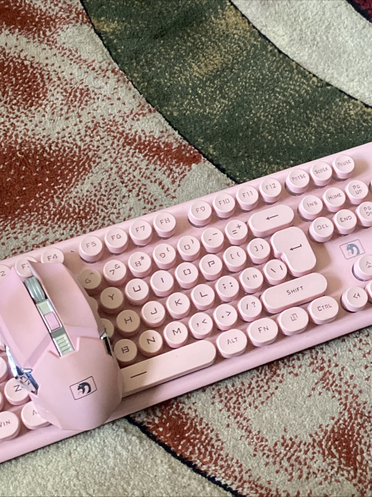 Mamba Snake Gaming Wireless Keyboard And Mouse. Matching Pink Color