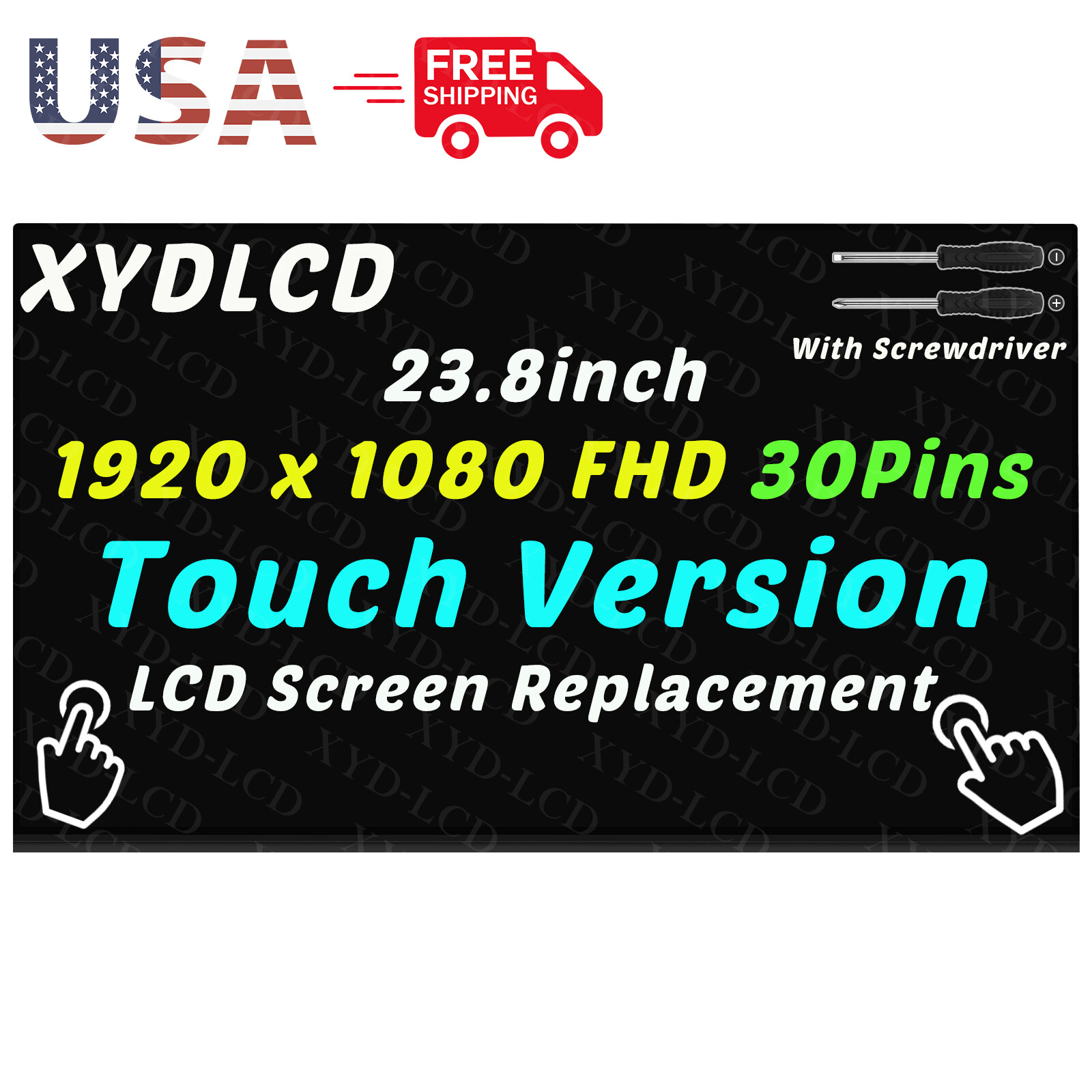 23.8" LG LM238WF5-SSG2 ASUS M241 M241DA Replacement FHD LCD Touch Screen Display
