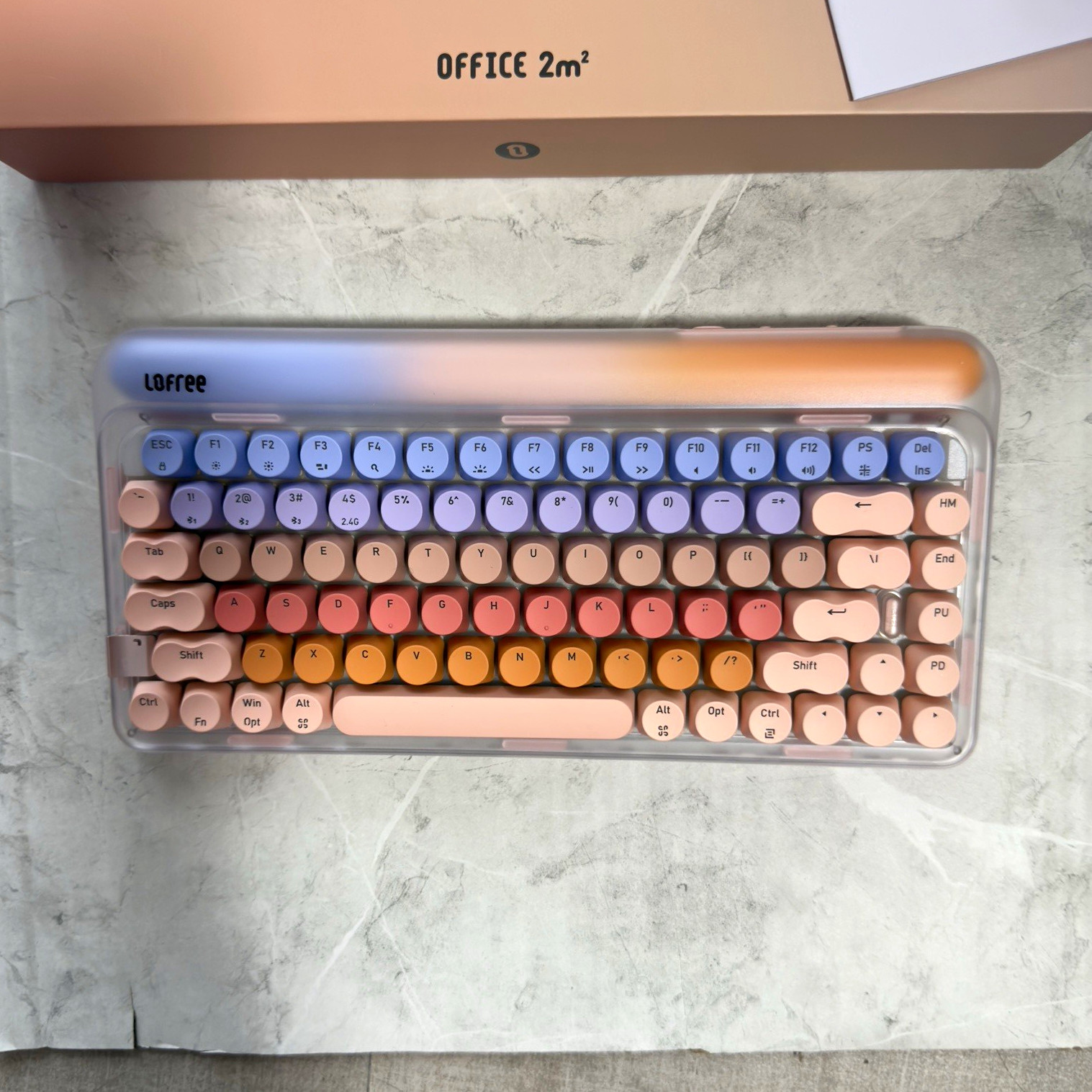 LOFREE DOT Sugar Color Mechanical Keyboard USB Portable English - Multicolor