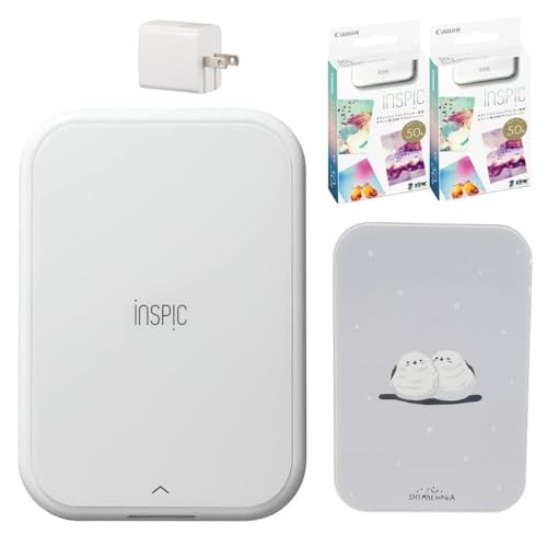 Canon iNSPiC PV-223 Mini Photo Printer (White) - Smartphone Printer Long-tailed