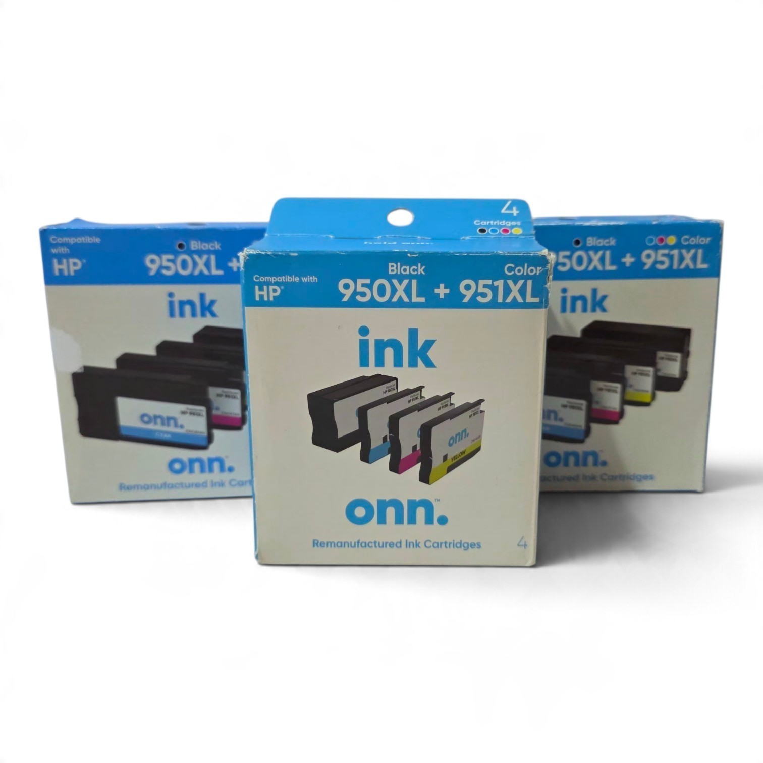 Onn for HP 950XL 951XL Compatible Ink Cartridges – High Yield BK/C/M/Y Lot Of 3