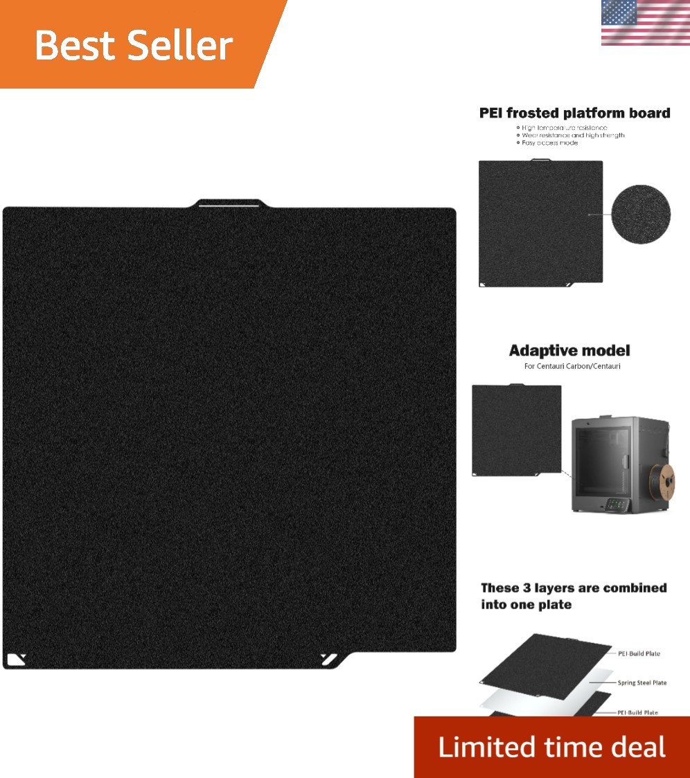 Build Plate PEI for 3D Printer Textured Double Sided Heated Steel Sheet