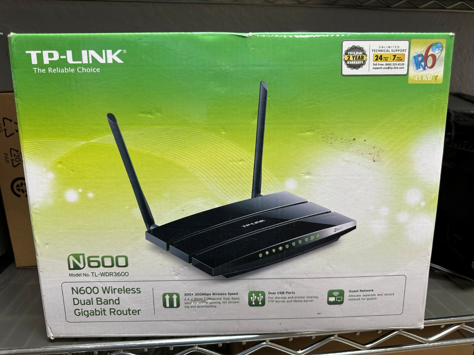 TP-Link N600 300 Mbps 4-Port 10/100 Wireless N Router (TL-WDR3600)