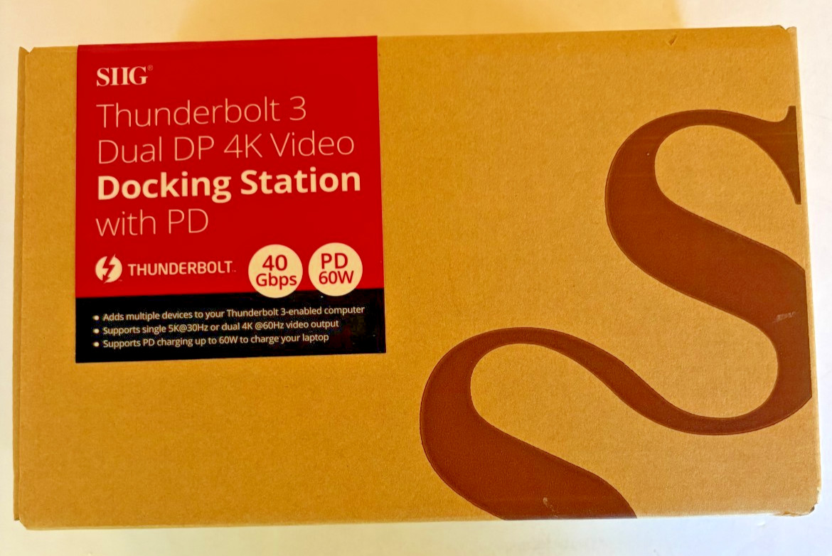 SIIG Thunderbolt 3 Dual DP 4K Video Docking Station with PD - 