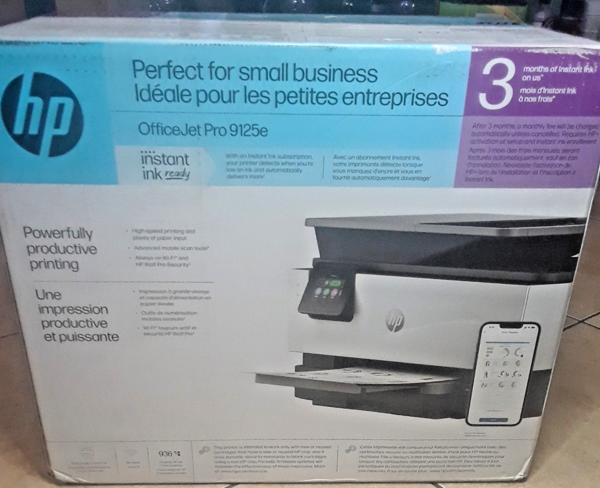 New HP OfficeJet Pro 9125e All-In-One Printer Unopened Sealed Box