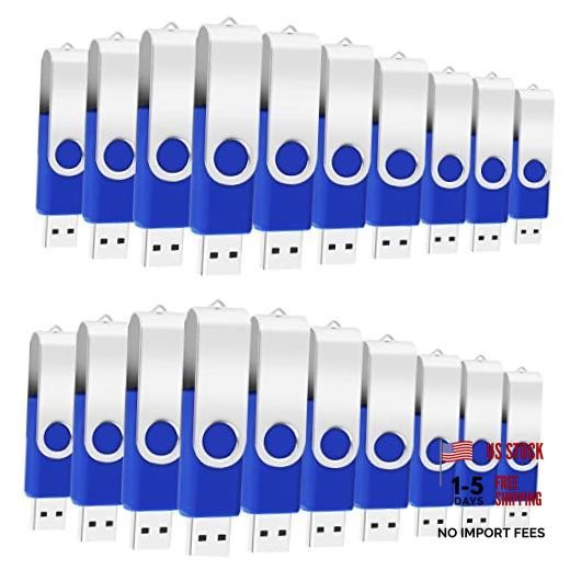 Bulk Flash Drive 100 Pack  FAT32 USB 2.0 Drive Pack (Blue) 128MB 100 Units