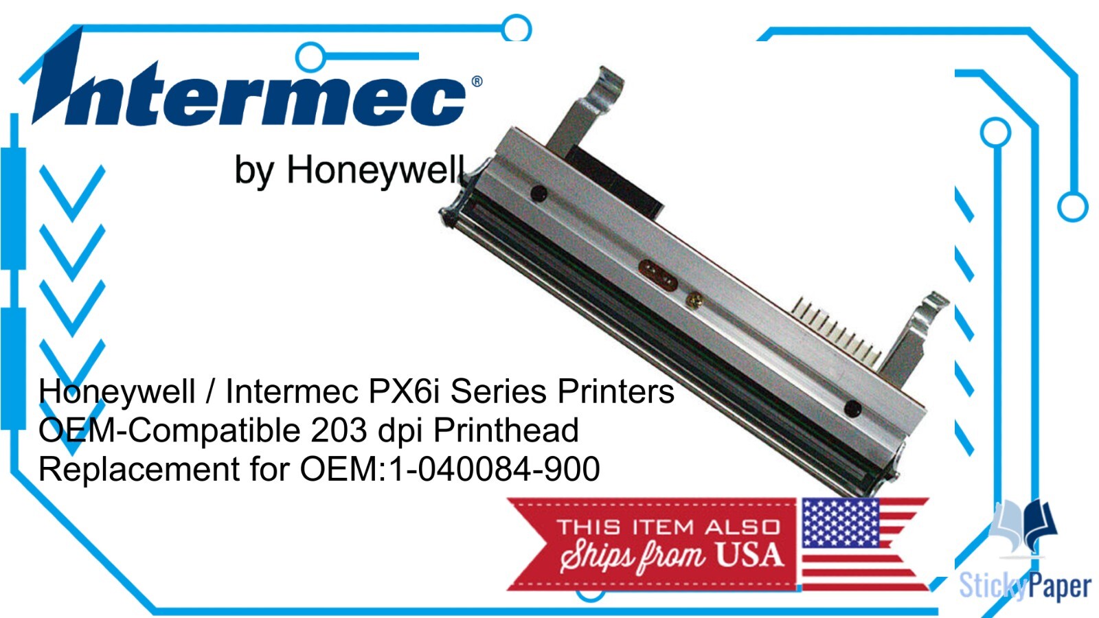 Honeywell / Intermec PX6i/PX6e (1-040084-900) OEM-Compatible 203 dpi Printhead