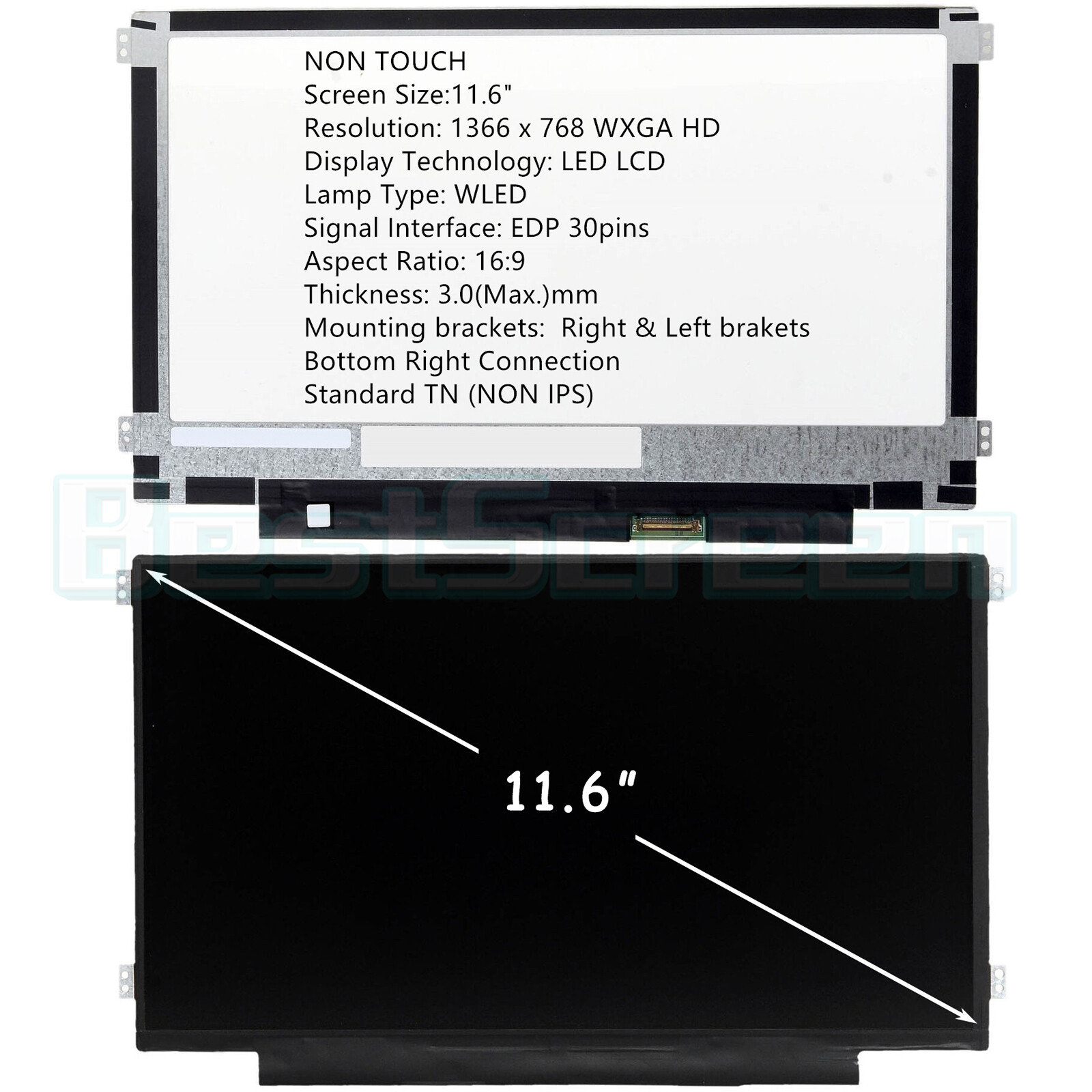 Screen Replacement for M116NWR6 R0 HD 1366x768 Matte LCD LED Display