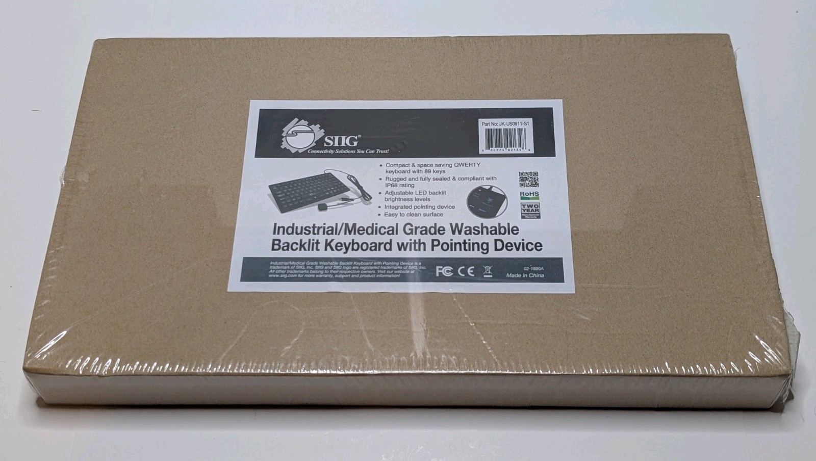 SIIG Industrial/Medical Grade Washable Backlit Keyboard w/ Pointing Device (NIB)