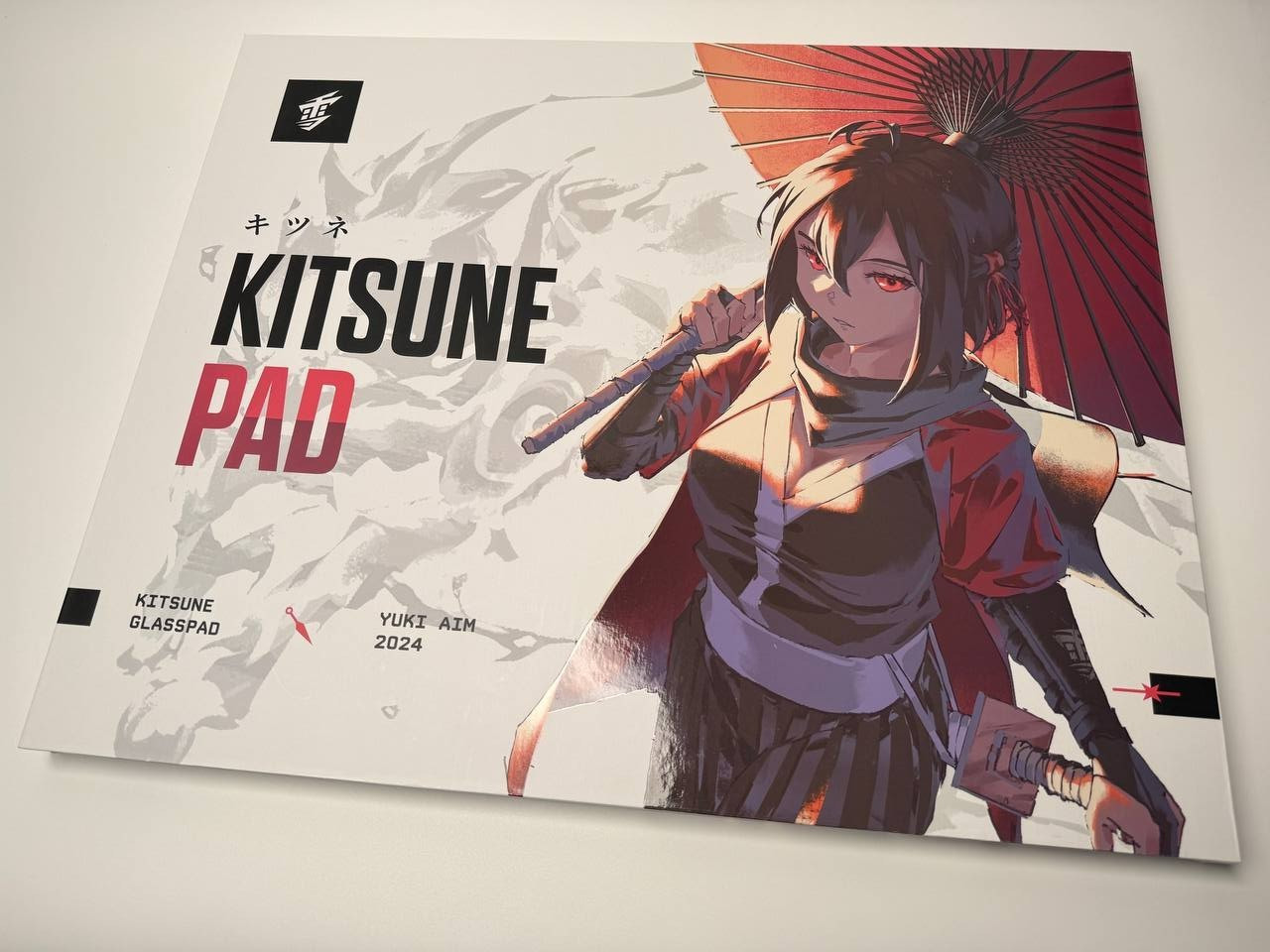 Yuki Aim Kitsune Glass Mousepad - Limited Edition Mouse Pad
