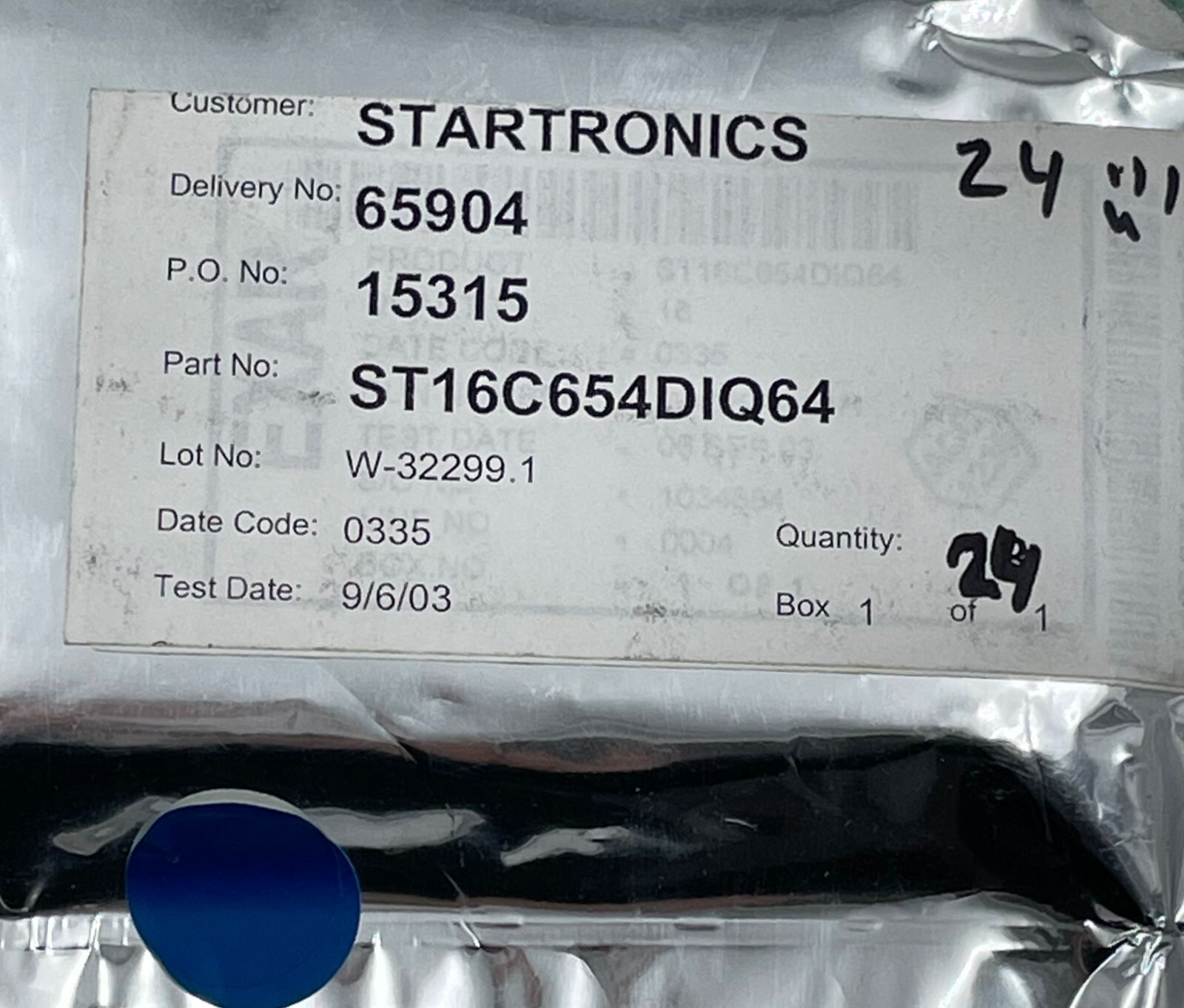 [24 Pcs] ST16C654DIQ64-F MaxLinear New Sealed