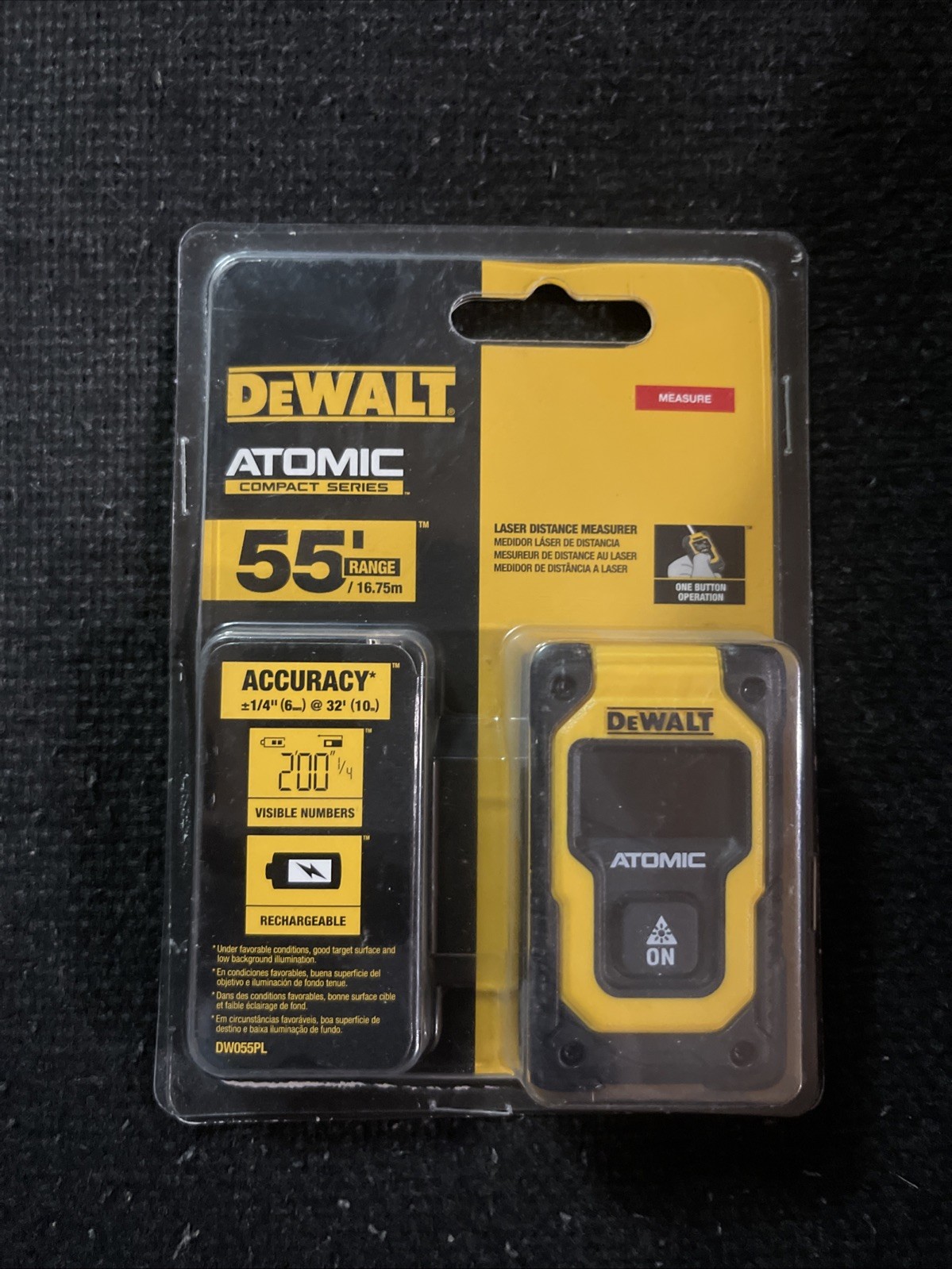DeWalt ATOMIC Compact Series 55' Laser Distance Measurer - BRAND NEW