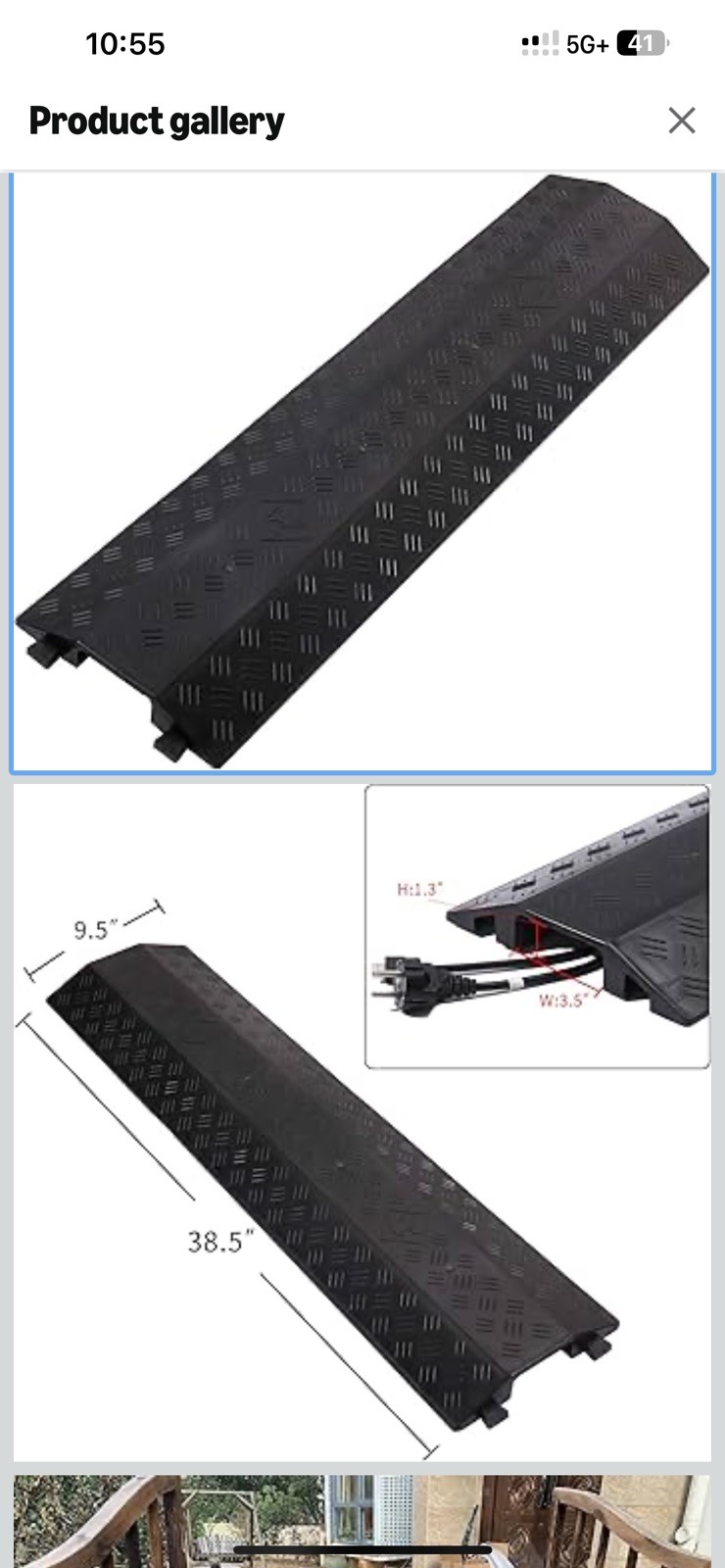 Medium 3 Pack - Floor Cord Cover Cord Protector Drop Over Drop Trak Cable Ramp 
