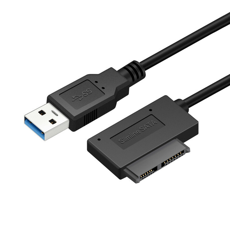 USB3.0 to Mini Sata 7+6Pin Adapter Converter Cable For CD/DVD ROM Slimline Drive
