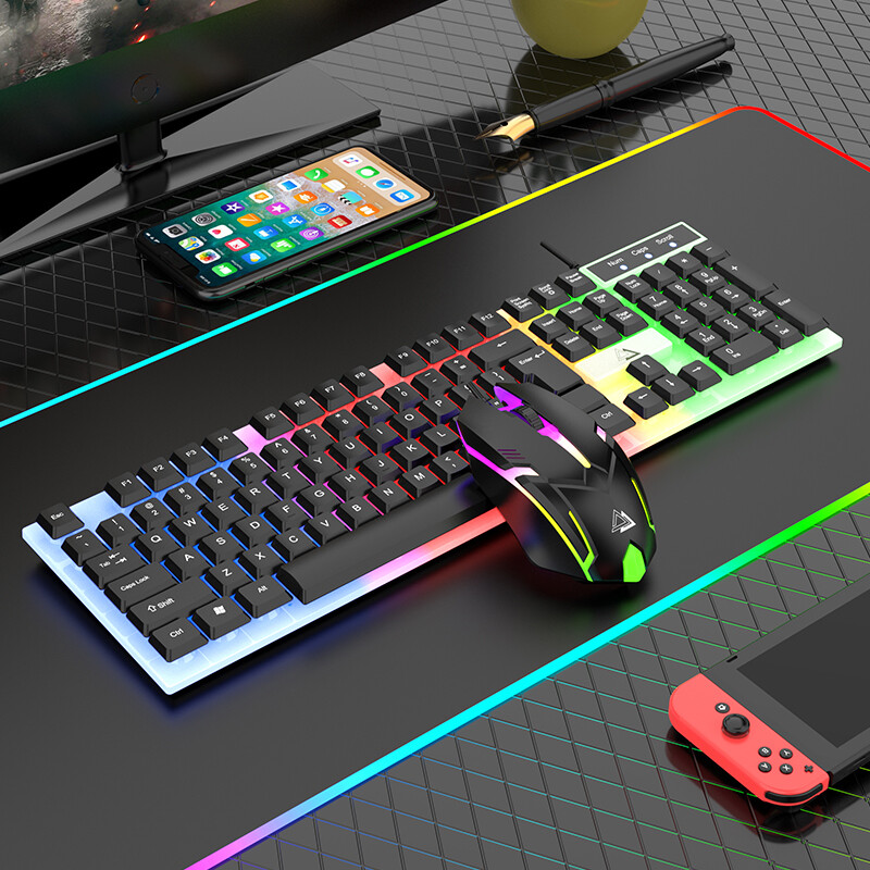 Gaming Keyboard and Mouse Combo Set LED Backlit RGB Keyboard - Desktop Keyboard 