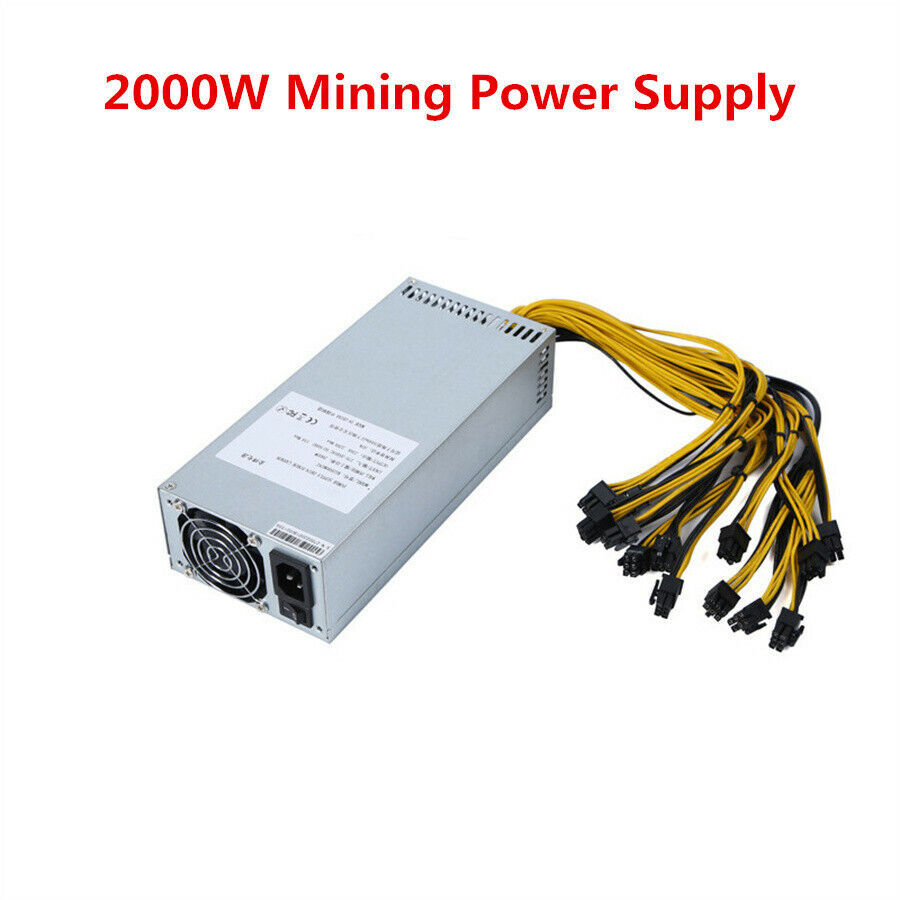 1800W PSU Mining Power Supply Module For Computer  GPU 10x6PIN 180V - 240V