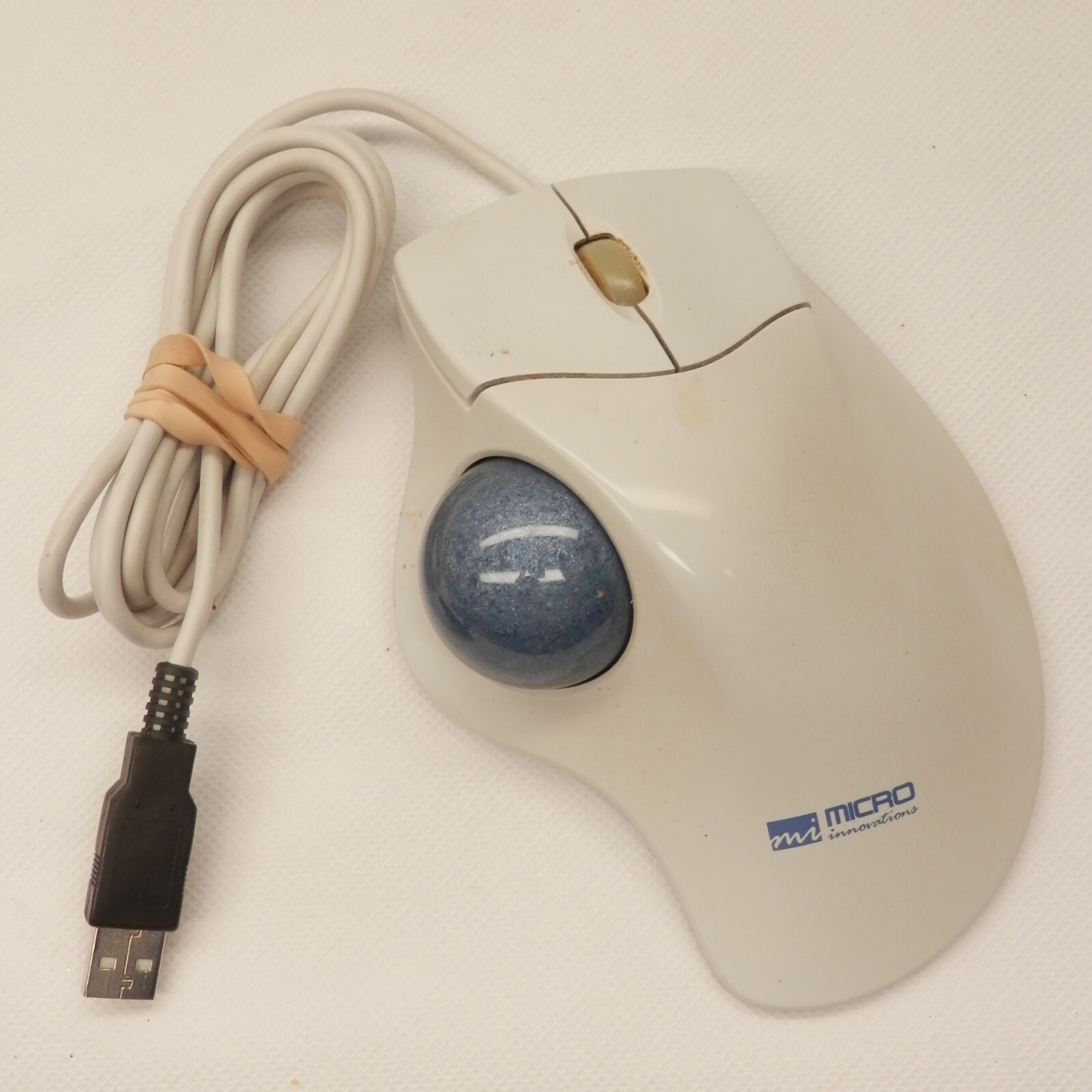 Vintage Micro Innovations Scroll Track Optical Trackball Mouse USB - Works