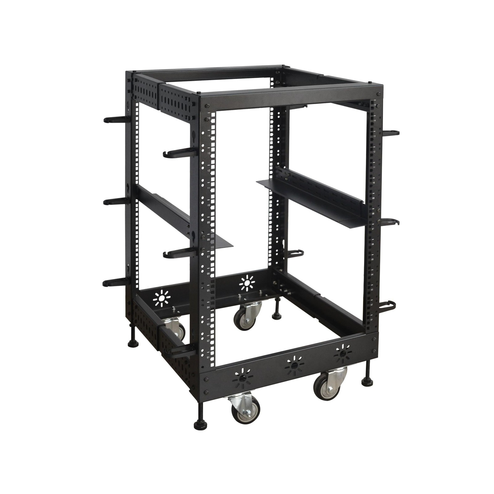 RIVECO 15U 19” Adjustable Depth Server Rack Support Up to 1700LBS Floor St