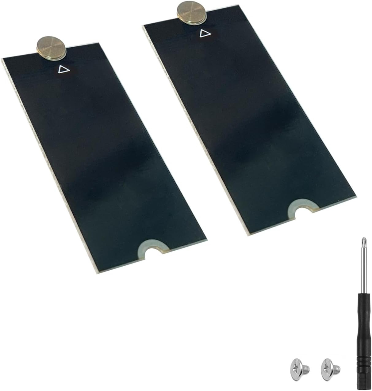 ORTR M.2 2230 to 2280 SSD Adapter Extension Bracket, Black, Pack of 2