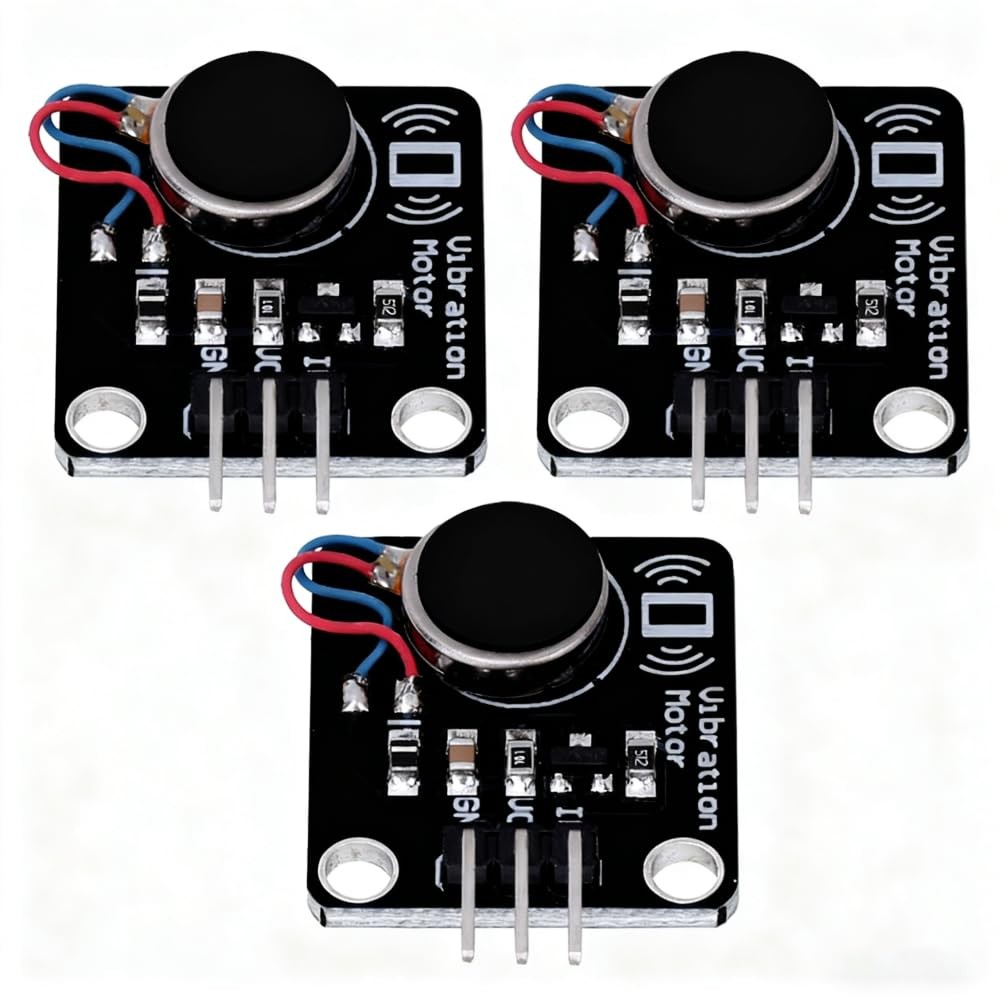 3Pcs Vibration Module DC5V 9000RPM Flat Motor with MOS Drive for Wearable Pro...
