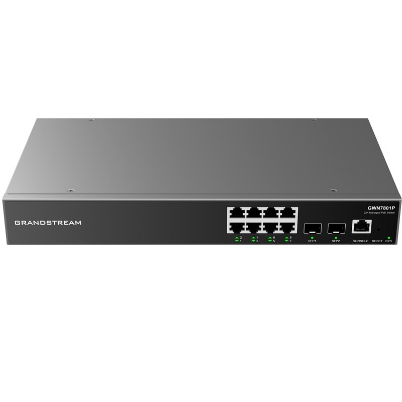 Grandstream GWN7801P Network Switch 8 Gigabit Ethernet ports, POE 