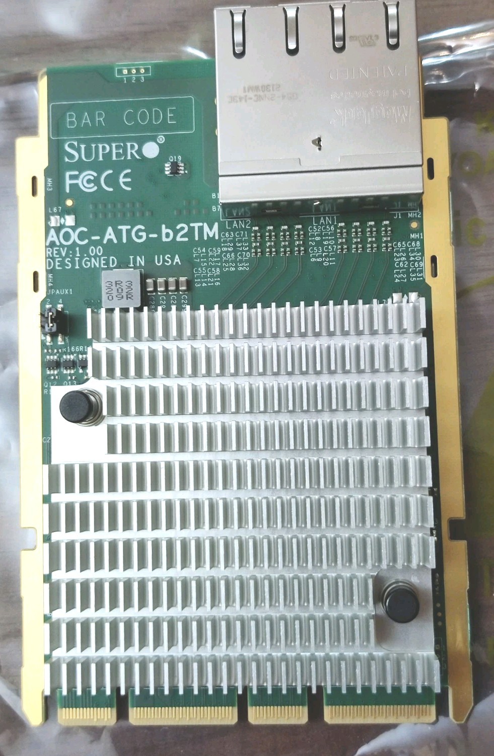 Supermicro AOC-ATG-B2TM Ethernet Controller Card Only 2x 10GbE RJ45 BCM57416