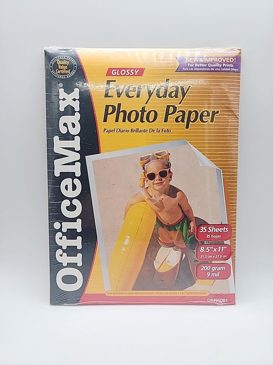OfficeMax Everyday Photo Paper glossy 35 Sheets Sealed 8.5”x11” 9 Mil New Sealed