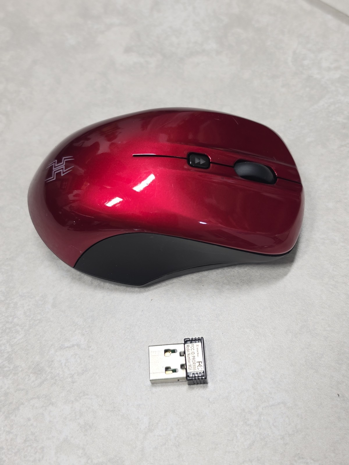 Blackweb Bluetrace 6 Button Wireless Bluetooth Optical Red Mouse w/ Scroll Wheel