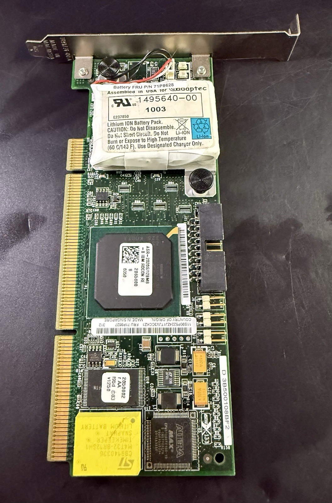 IBM ServeRAID 4Lx Ultra320 SCSI PCI RAID Controller 71P8628 w/ Battery - Ba1