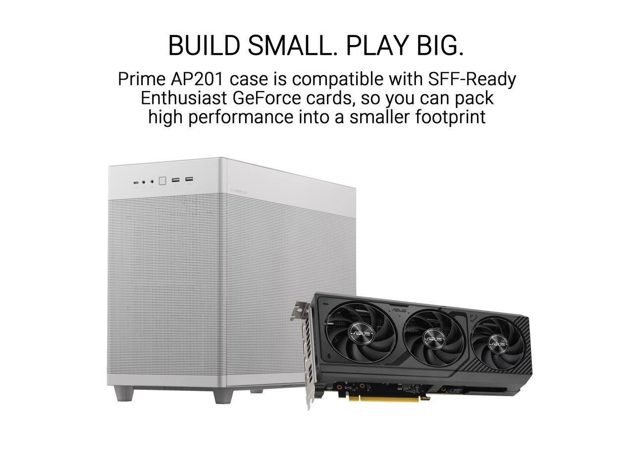 ASUS AP201 Type-C Airflow-focused Micro-ATX,Mini-ITX Computer Case, Support
