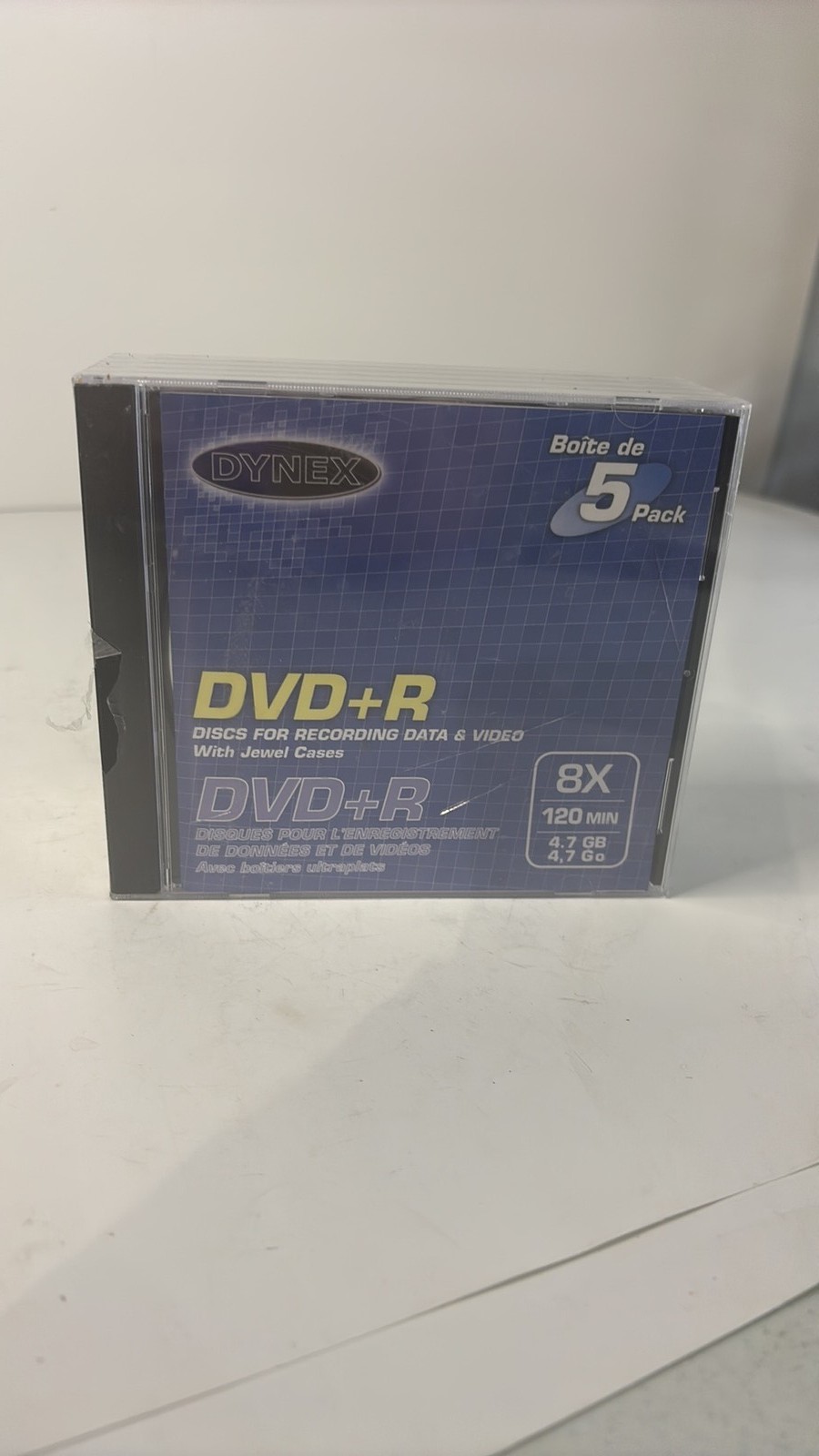 Dynex DVD+R 5-Pack Recordable Discs with Jewel Cases New Sealed