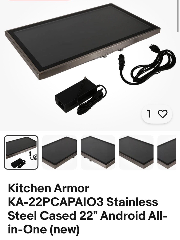 Kitchen Armor KA-2200 MONITOR 22” Kitchen Armor Touch Monitor Stainless Steel