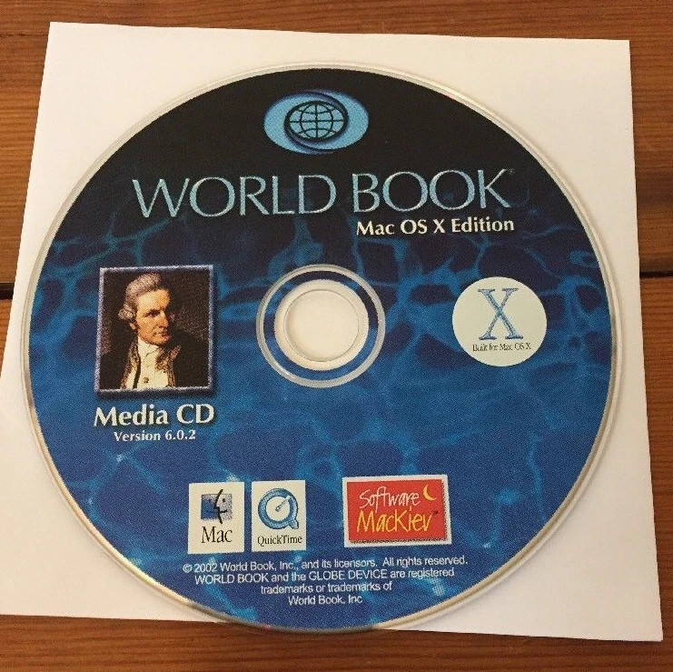 2002 World Book Mac OS X Education Homeschool CD 6.0.2 Software MacKiev Disc