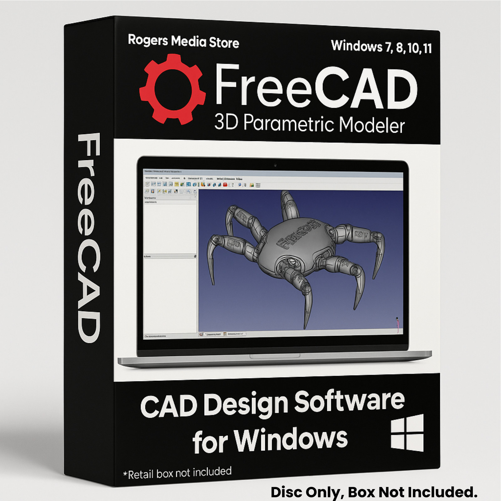 FreeCAD PRO 2D 3D Parametric Graphic Modeling Design Software-CNC-DWG-Windows-CD