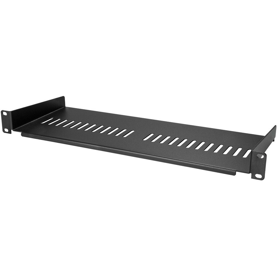 StarTech Vented 1U Rack Shelf 7in Deep 1U Rack Mount Shelf CABSHELF1U7V
