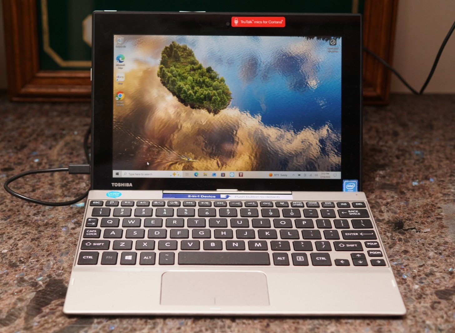 22H2 Version WIN10 Home Toshiba  Click 10LXOW Hybrid Tablet 1.44GHz CPU 30GB HDD