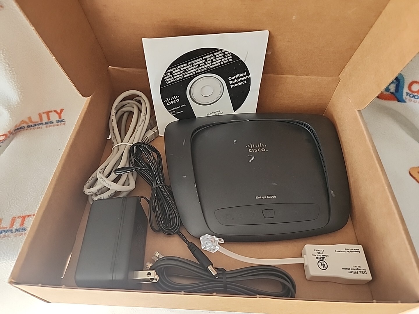 Cisco Linksys X2000 Wireless-N Router With ADSL2+ Modem 2.4Ghz